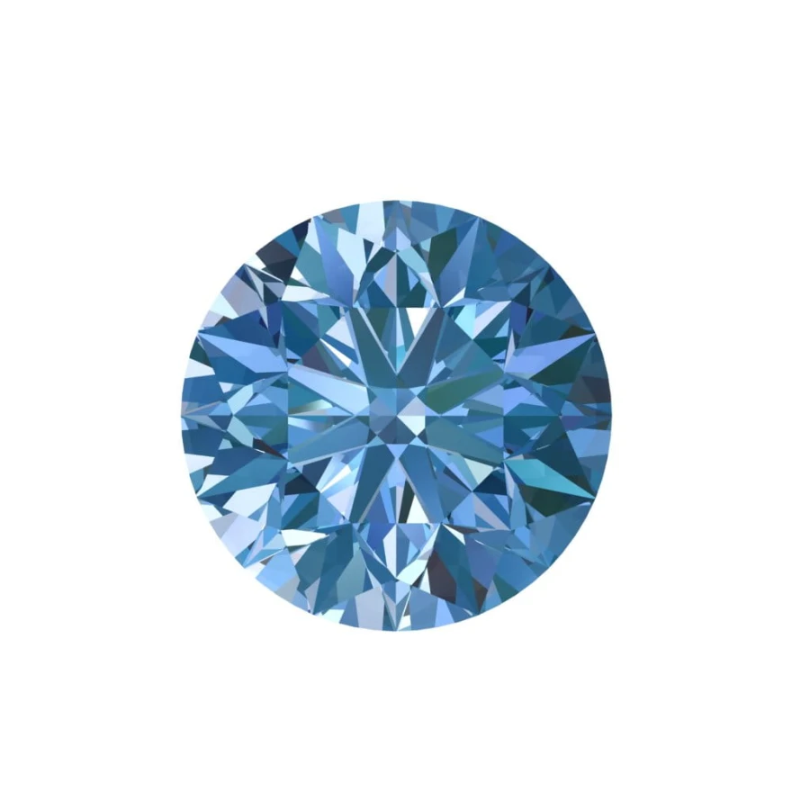 Moissanite /Okrągły/ Niebieski / VVS1