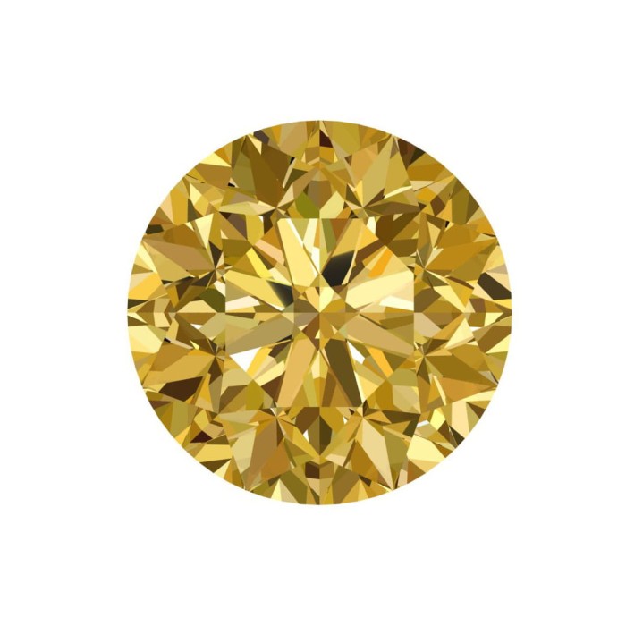 Moissanite /Okrągły/ Żółty / VVS1