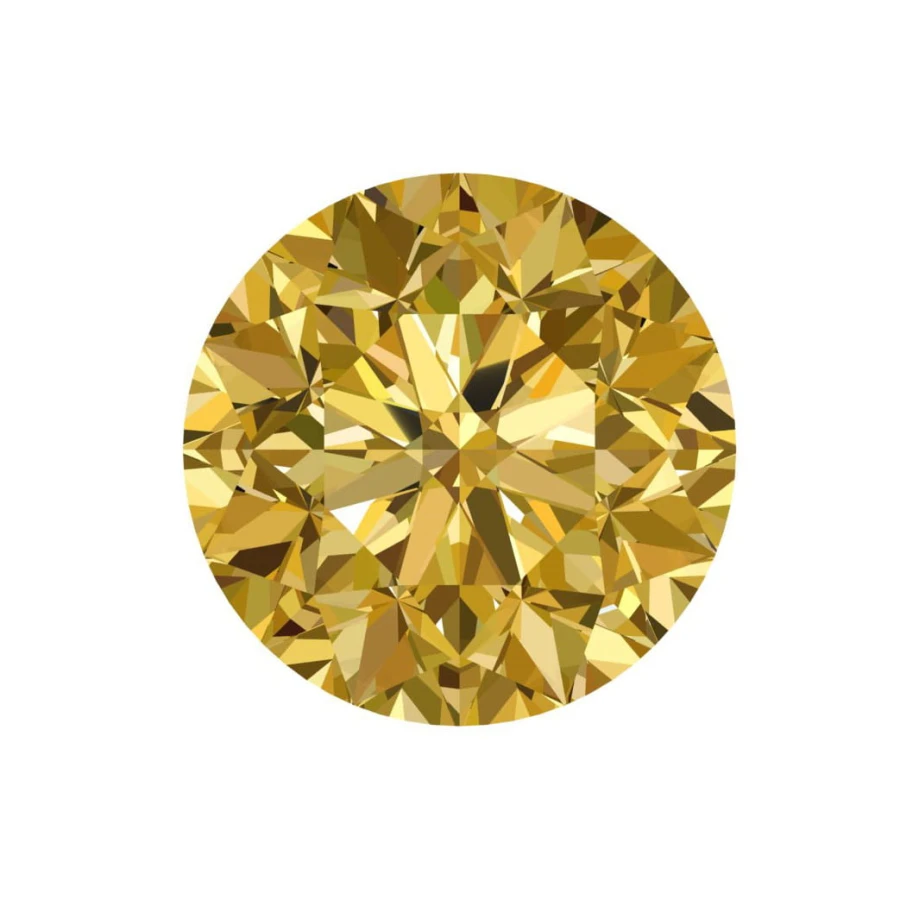 Moissanite /Okrągły/ Żółty / VVS1