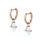 Kolczyki Moonstone Enceladus - srebro 925