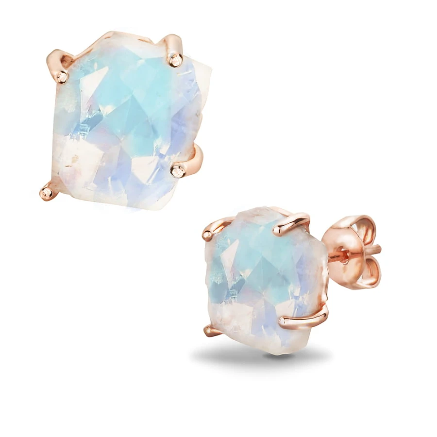 Kolczyki Moonstone Skadi - srebro 925
