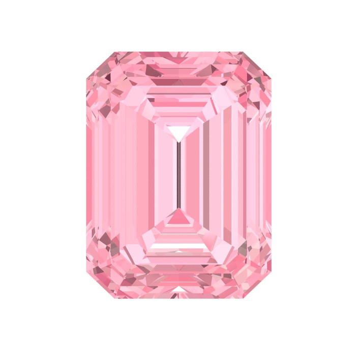 Moissanite / Emerald / Różowy / VVS1