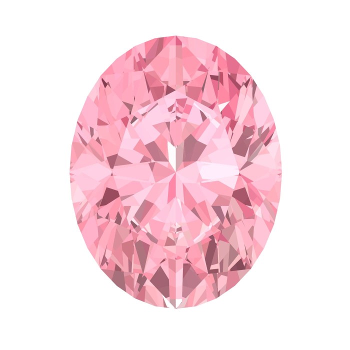 Moissanite / OVAL / Różowy / VVS1
