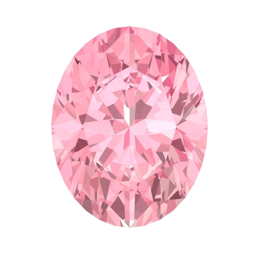 Moissanite / OVAL / Różowy / VVS1