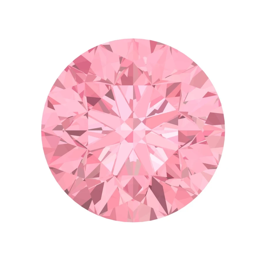 Moissanite /Okrągły/ Różowy / VVS1