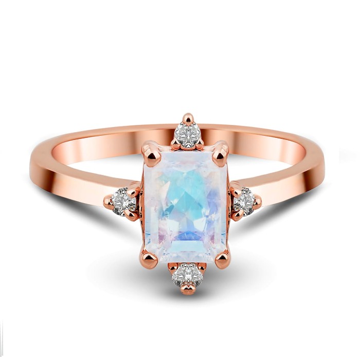 Pierścionek Moonstone Tetyda - srebro 925