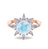 Pierścionek Moonstone Febe - srebro 925
