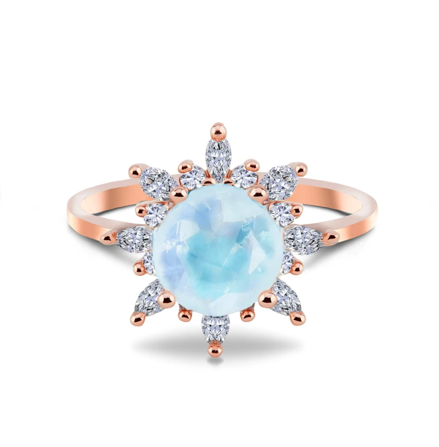 Pierścionek Moonstone Febe - srebro 925