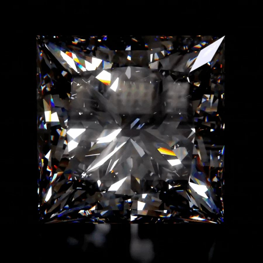 Moissanite / Princess / DEF/ VVS1