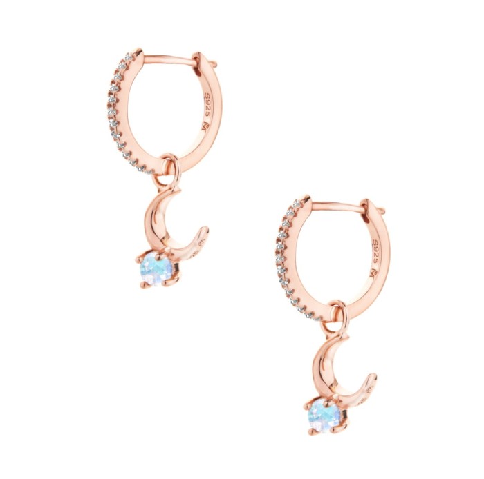 Kolczyki Moonstone Erriapus - srebro 925