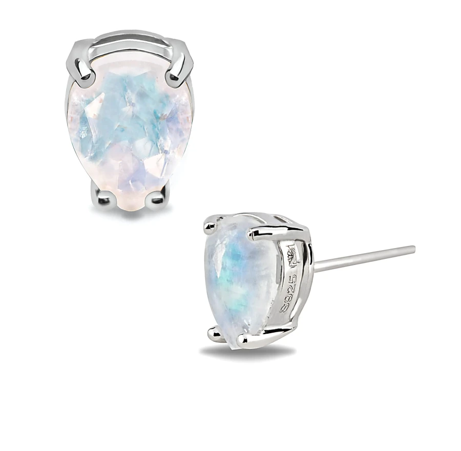 Kolczyki Moonstone Daphnis - srebro 925