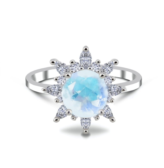 Pierścionek Moonstone Febe - srebro 925