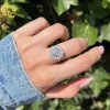Pierścionek zaręczynowy z moissanitem 1,6ct Vintage: Blossom - złoto 585