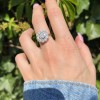 Pierścionek zaręczynowy z moissanitem 1,6ct Vintage: Blossom - złoto 585