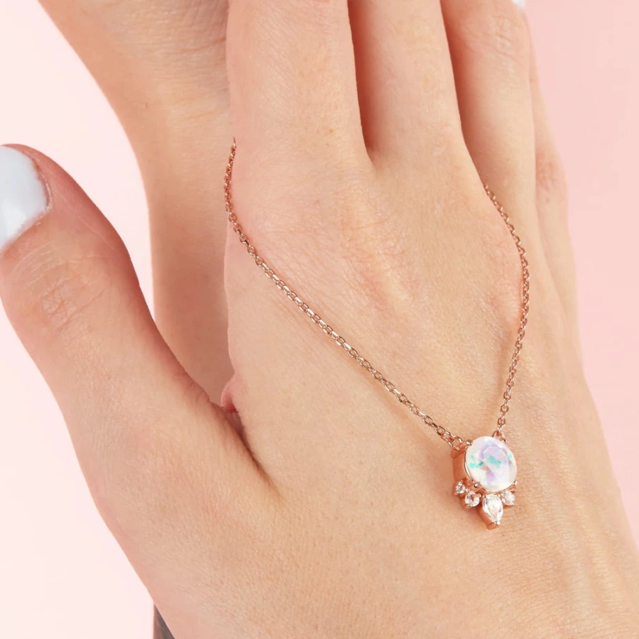 Naszyjnik Moonstone Febe - srebro 925