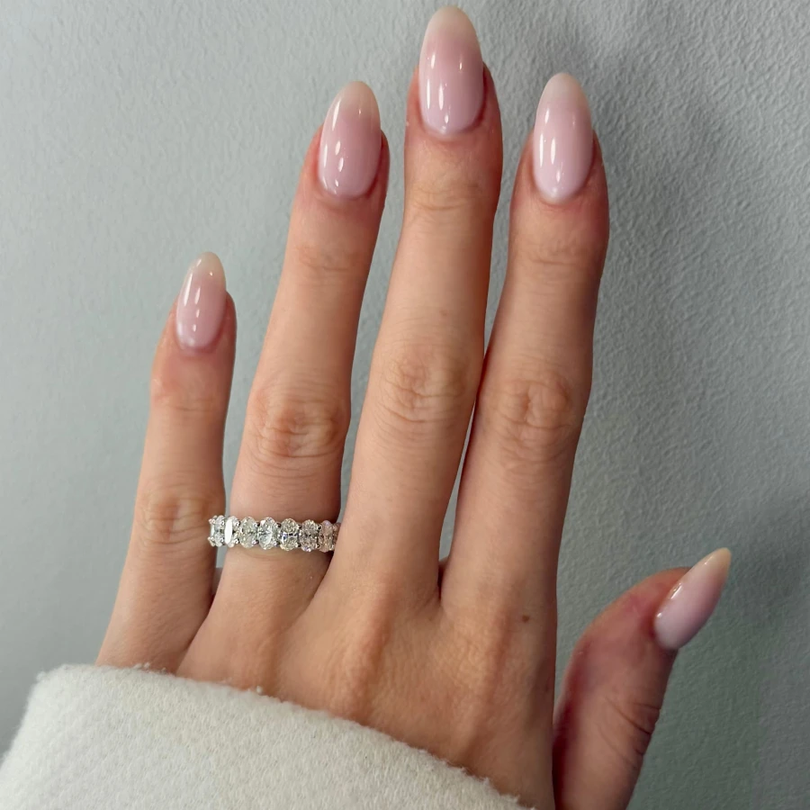Obrączka z owalnymi moissanitami ok. 6,0ct Infinity Oval