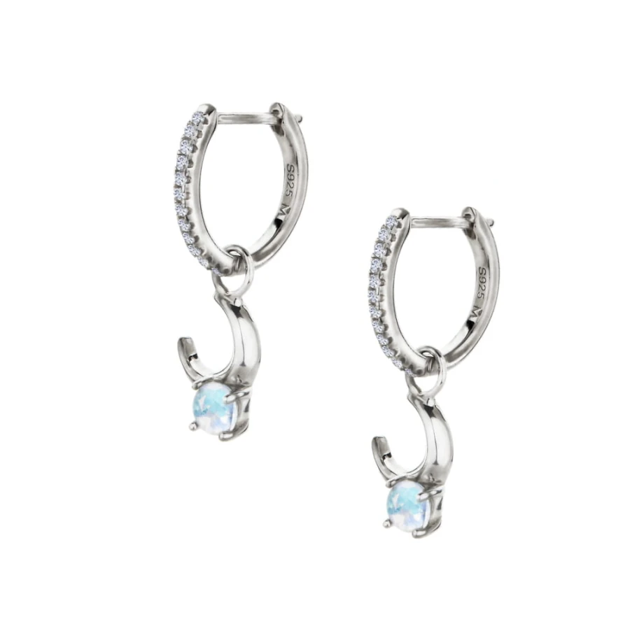 Kolczyki Moonstone Erriapus - srebro 925