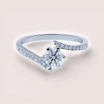 Pierścionek z moissanitem 0.5ct – Shimmer srebro 925