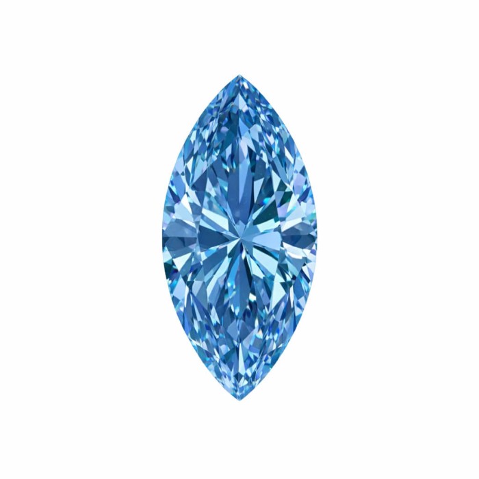 Moissanite / Markiza / NIEBIESKA / VVS1