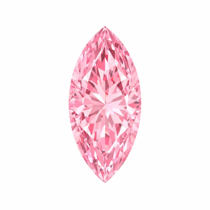 Moissanite / Markiza / RÓŻOWA / VVS1