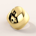 Sygnet okrągły złoty Oblivion - Złoto 585