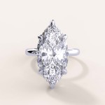 Pierścionek z moissanitem 4ct szlif markiza – Royal Stones: Gigi srebro 925