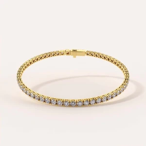 Bransoletka tenisowa z moissanitami -  złoto 585