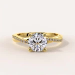 Pierścionek zaręczynowy Halo z moissanitem – Velora złoto 585