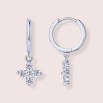 Kolczyki z moissanitami -  Floriss srebro 925 