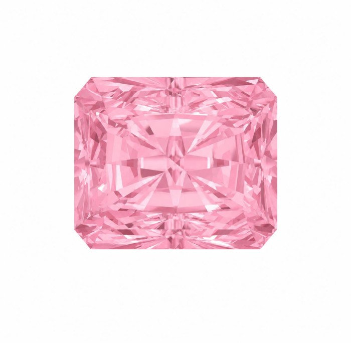 Moissanite / Radiant / Różowy / VVS1
